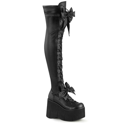 Demonia Kera-303 D-Ring Lace-Up Thigh High Boot