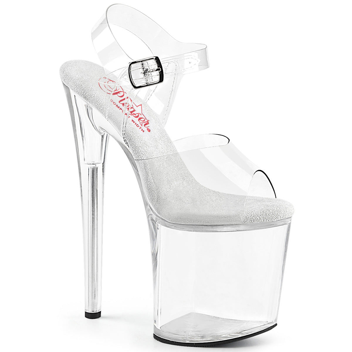 Pleaser Naughty-808 Comfort Width Ankle Strap Sandal