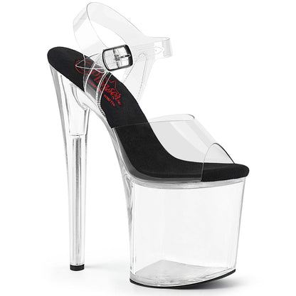 Pleaser Naughty-808 Comfort Width Ankle Strap Sandal