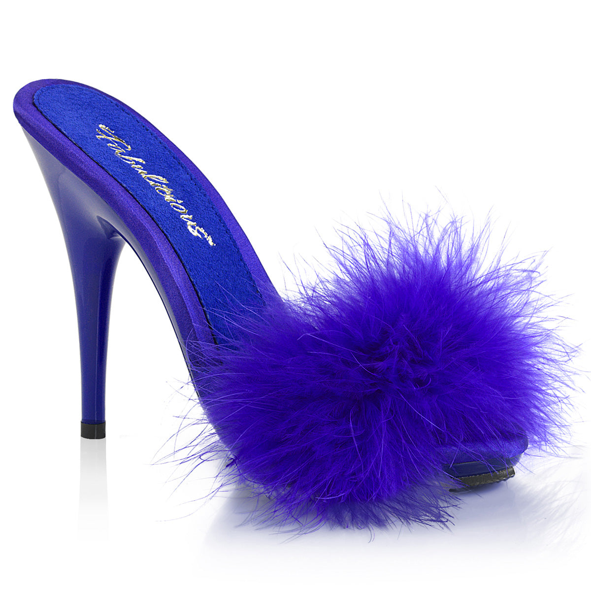 Pleaser Poise-501F Marabou Slide