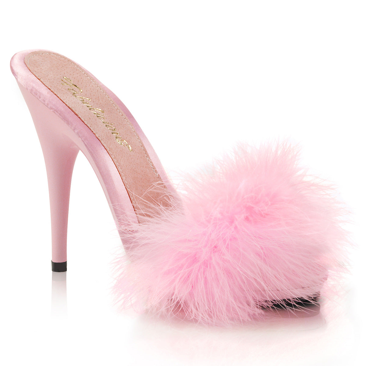 Pleaser Poise-501F Marabou Slide