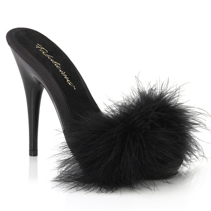 Pleaser Poise-501F Marabou Slide