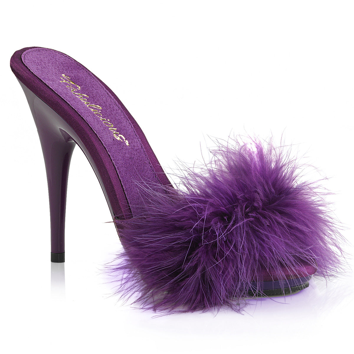 Pleaser Poise-501F Marabou Slide