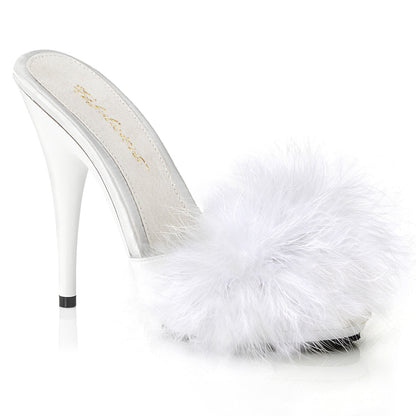 Pleaser Poise-501F Marabou Slide