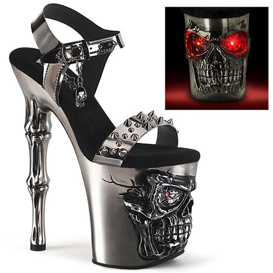 Pleaser Rapture-812-LT Ankle Strap Sandal W/Red LED Eyes