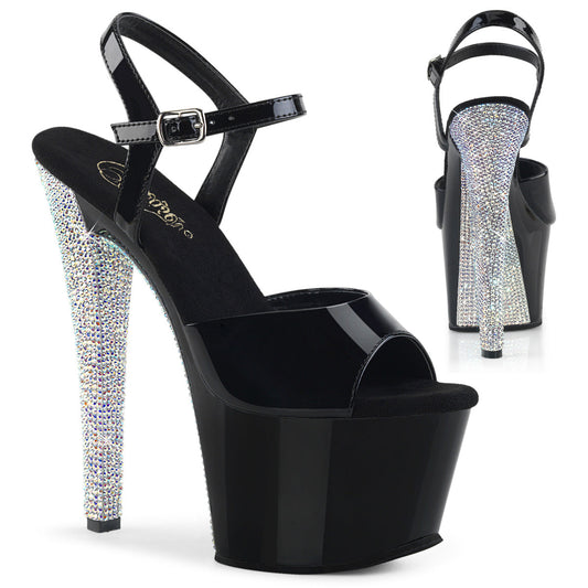 Pleaser Sky-309CHRS Rhinestone Ankle Strap Sandal