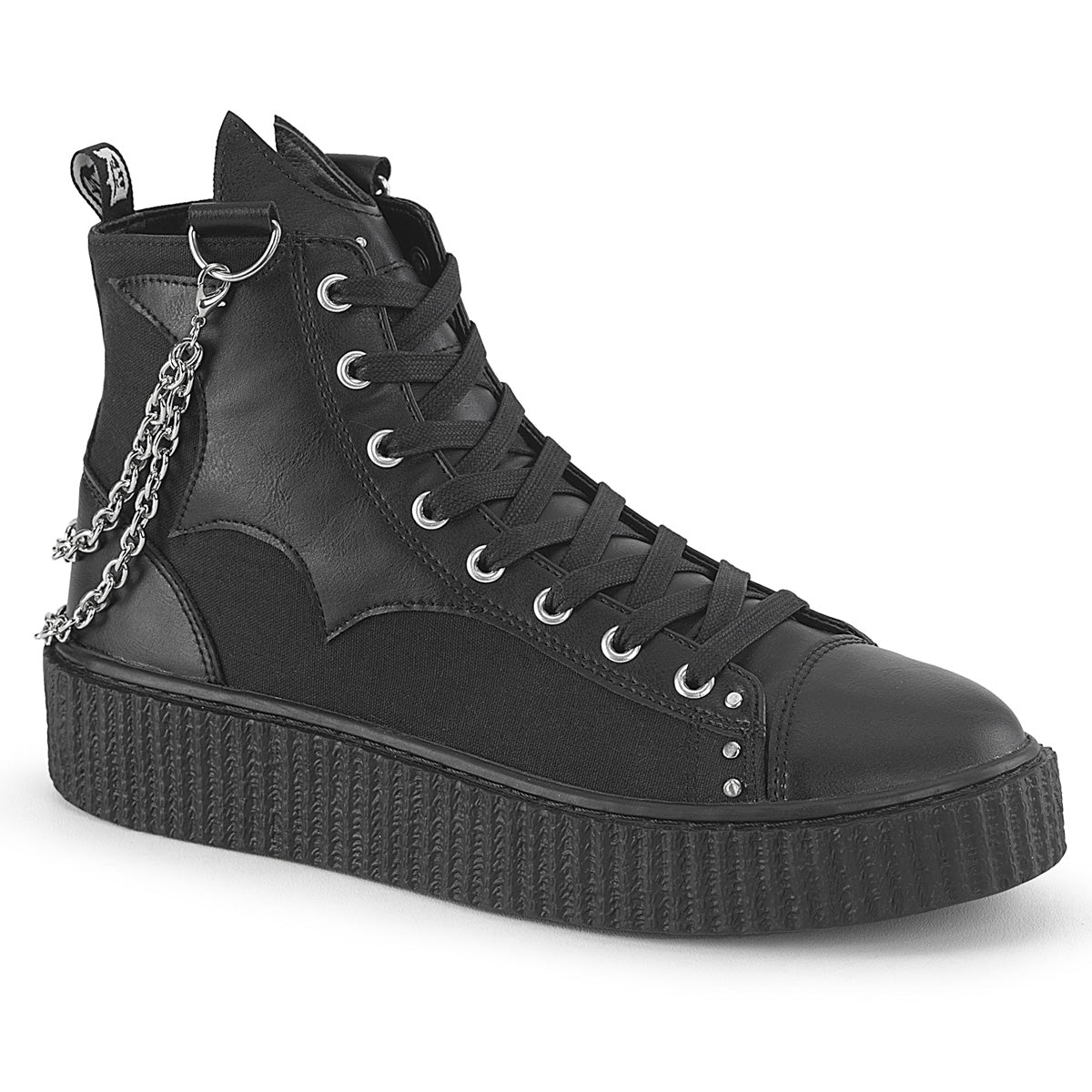 Demonia Sneeker-230 Men's Creeper Sneaker W/Bat Details