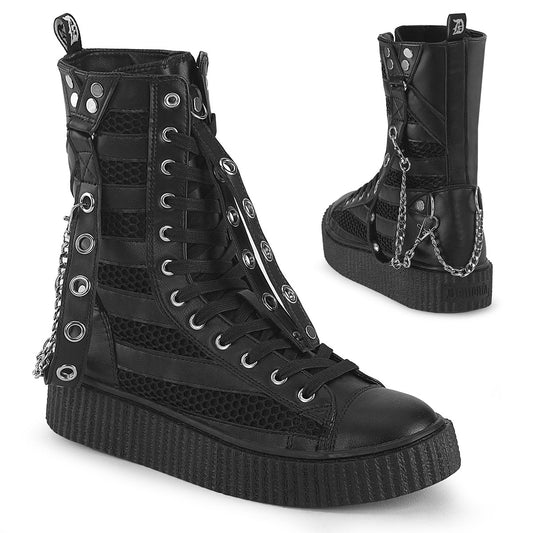 Demonia Sneeker-325 Men's Mid-Calf Creeper Sneaker Boot