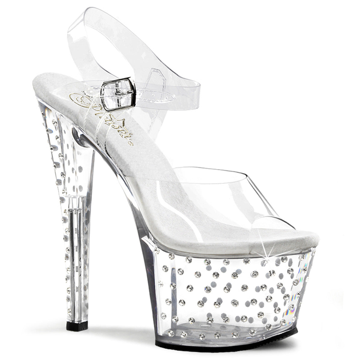 Pleaser Stardust-708 R/S Studded Platform Sandal