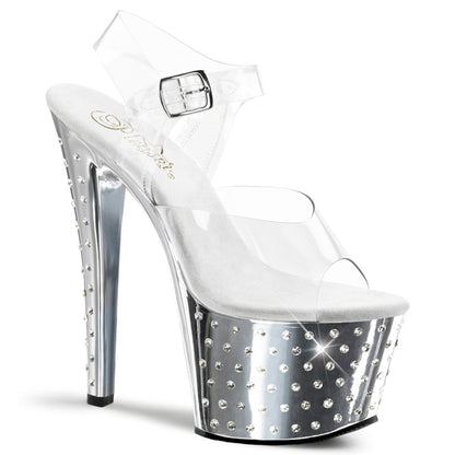 Pleaser Stardust-708 R/S Studded Platform Sandal