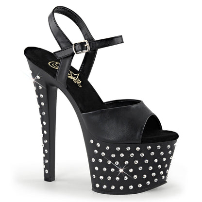 Pleaser Stardust-709 Rhinestone Ankle Strap Sandal