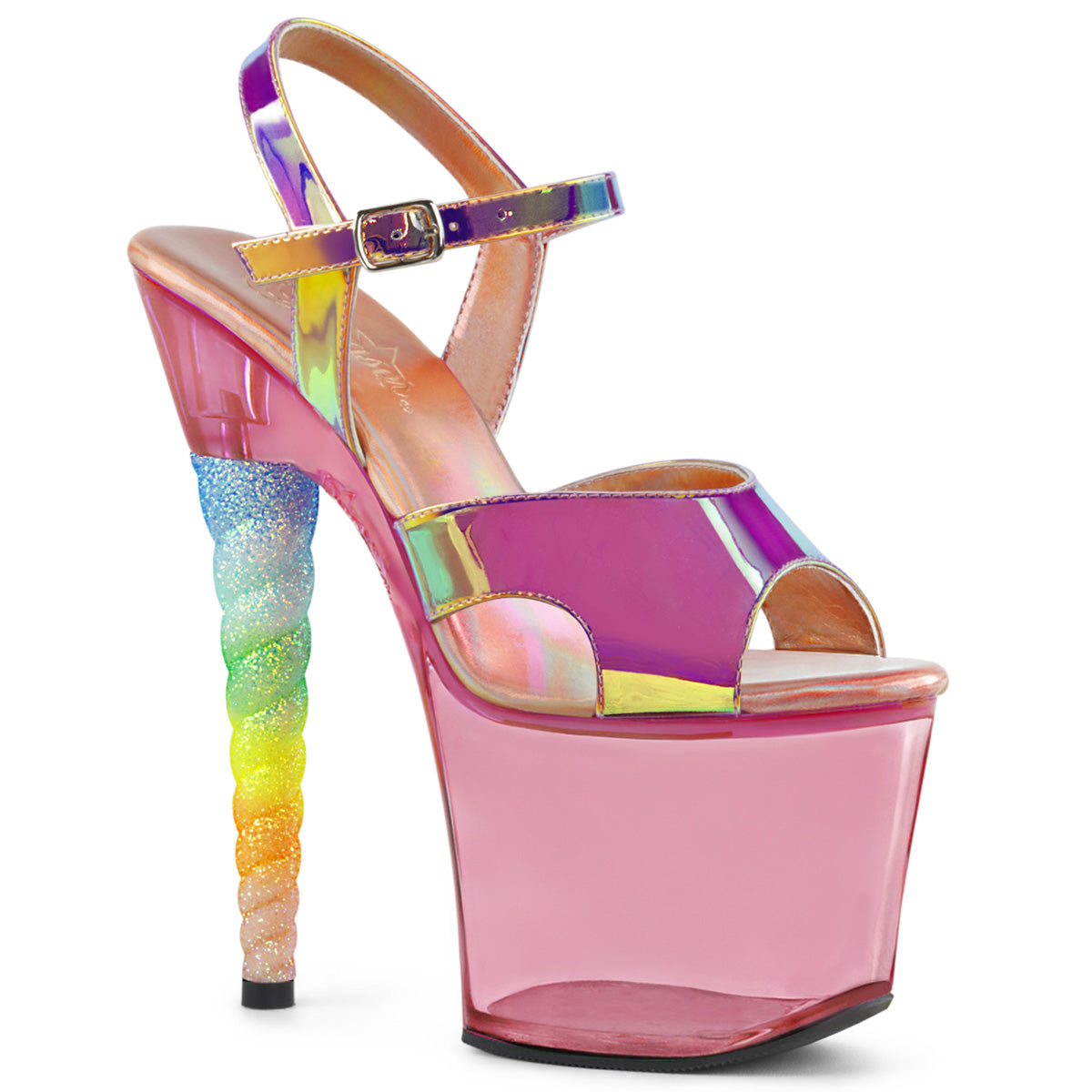 Pleaser Unicorn-711T Ankle Strap Tinted Sandal