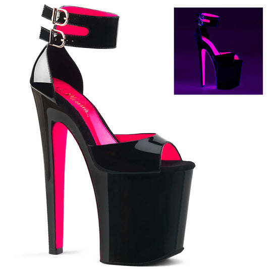 Pleaser Exotic Stripper Heels Xtreme-875TT Two Tone Sandal