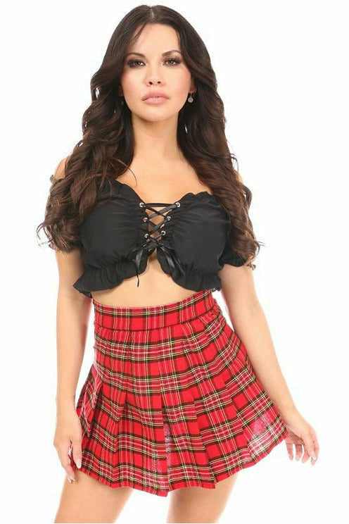 Daisy Red Plaid Skirt ACC-700