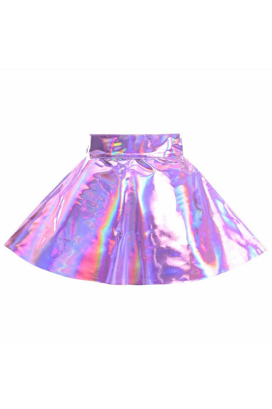 Daisy Lavender Holo Skater Skirt